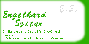 engelhard szitar business card